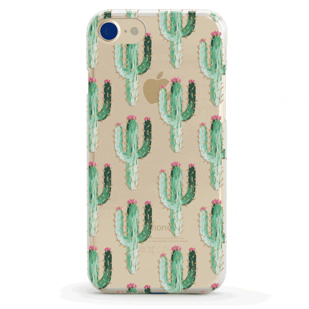 Clear cactus 🌵 iPhone 8plus case